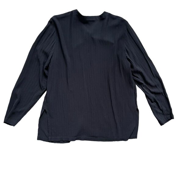 Eileen Fisher One Button Cardigan Open Blouse Black Long Sleeves Women's size S - Picture 2 of 8